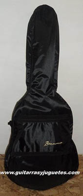 funda economica color negro con logo Berama para guitarra